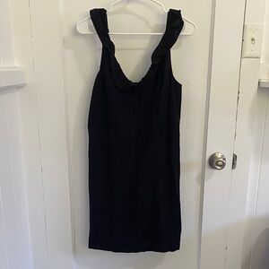 Old Navy Black Ruffle Strap Mini Dress